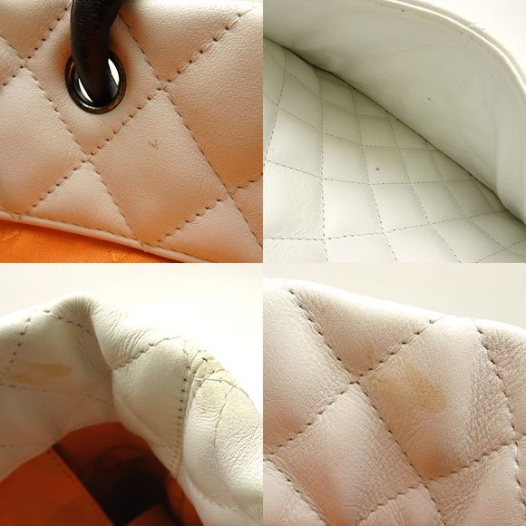 Chanel Cambon Line Tote Bag Lambskin Python White - Picture 5 of 6